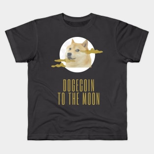 Dogecoin to the Moon Kids T-Shirt